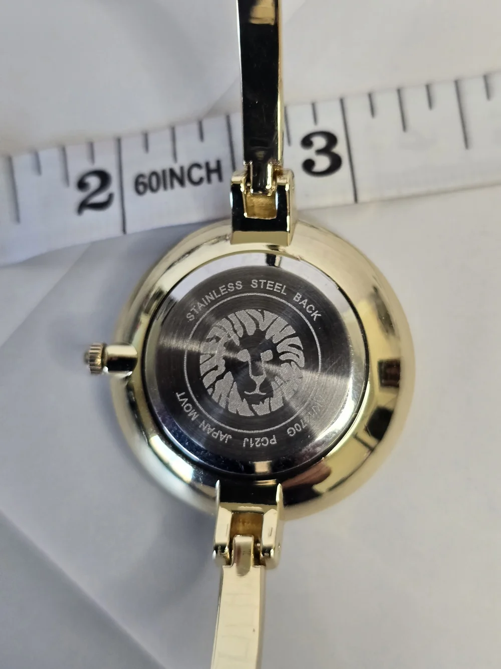Anne Klein Gold and Black Slim Bangle Watch